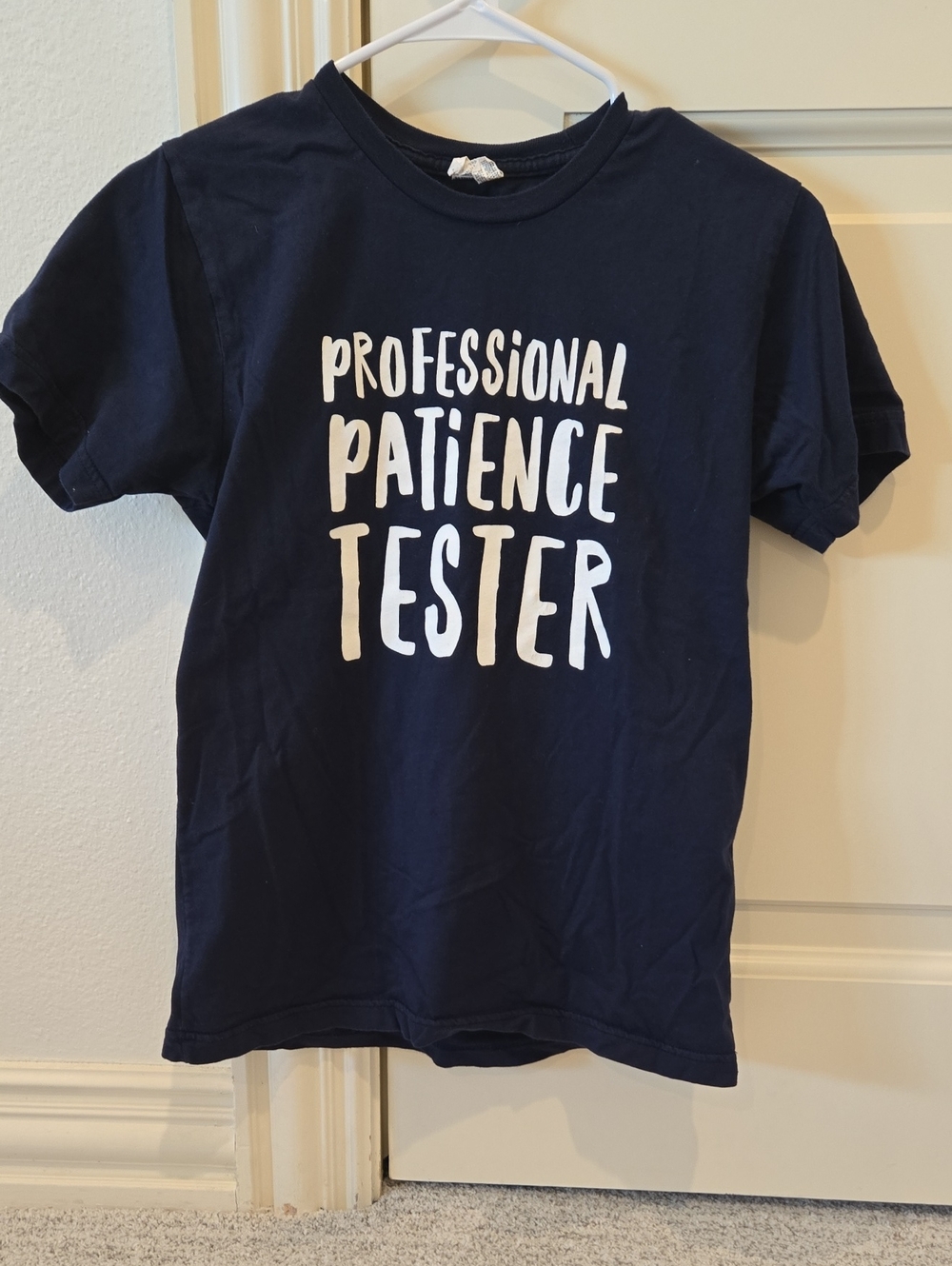 Kids Navy 'Professional Patience Tester' Graphic Tee